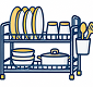 STAINLESS STEEL GLASS & PLATE TRAY